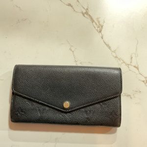 Pre-owned Louis Vuitton Empreinte  Sarah wallet